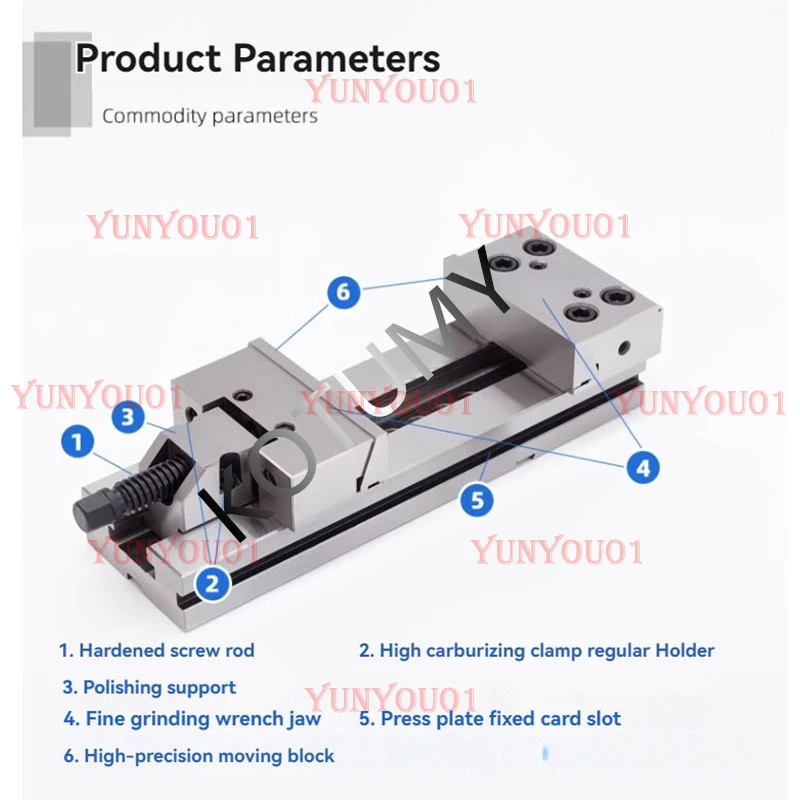 New High-precision Quick Acting Vice Processing Clamping Accessories Precision Vise  Flat Nose Pliers Universal Vise