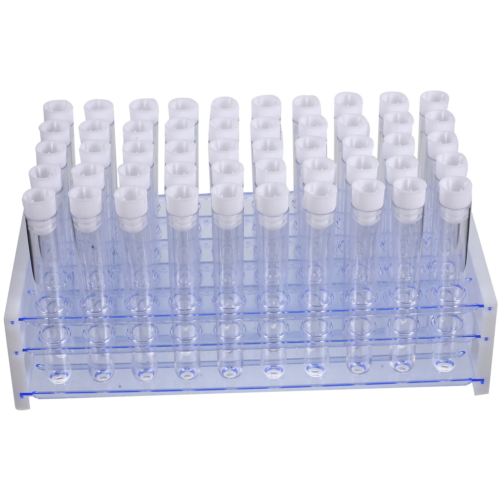 

1 set Test Leak-Proof Centrifugal Tubes with Rack Clear Plastic Lab Tubes for Samples Bacteria-Free Storage Science Lab