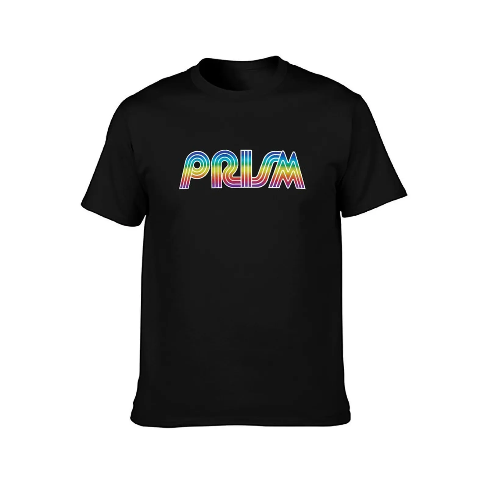 Prism Sports T-Shirt, Summer Casual Cotton Tee, Oversized Streetwear Tops, Vintage Graphic Print, Loose Fit Short Sleeve