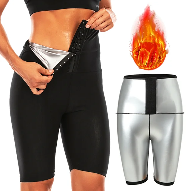 Damskie spodnie do sauny Shaper gorący pot efekt sauny spodnie wyszczuplające Fitness krótka bielizna modelująca trening legginsy gimnastyczne spodenki fitness