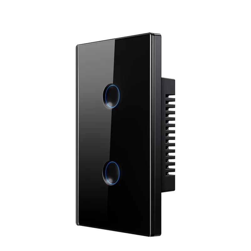 

ABPQ-Tuya Wi-Fi умный сенсорный переключатель 110-240 В 2,5D вогнутый стиль Zigbee3.0 повторитель сигнала работает с Alexa Google Home 2 Gang
