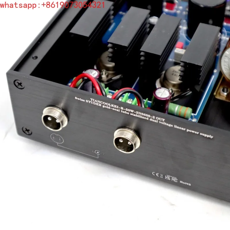 50W gold sealed tube 2 groups of independent voltage output ultra-low ripple voltage regulated HiFi linear power supply