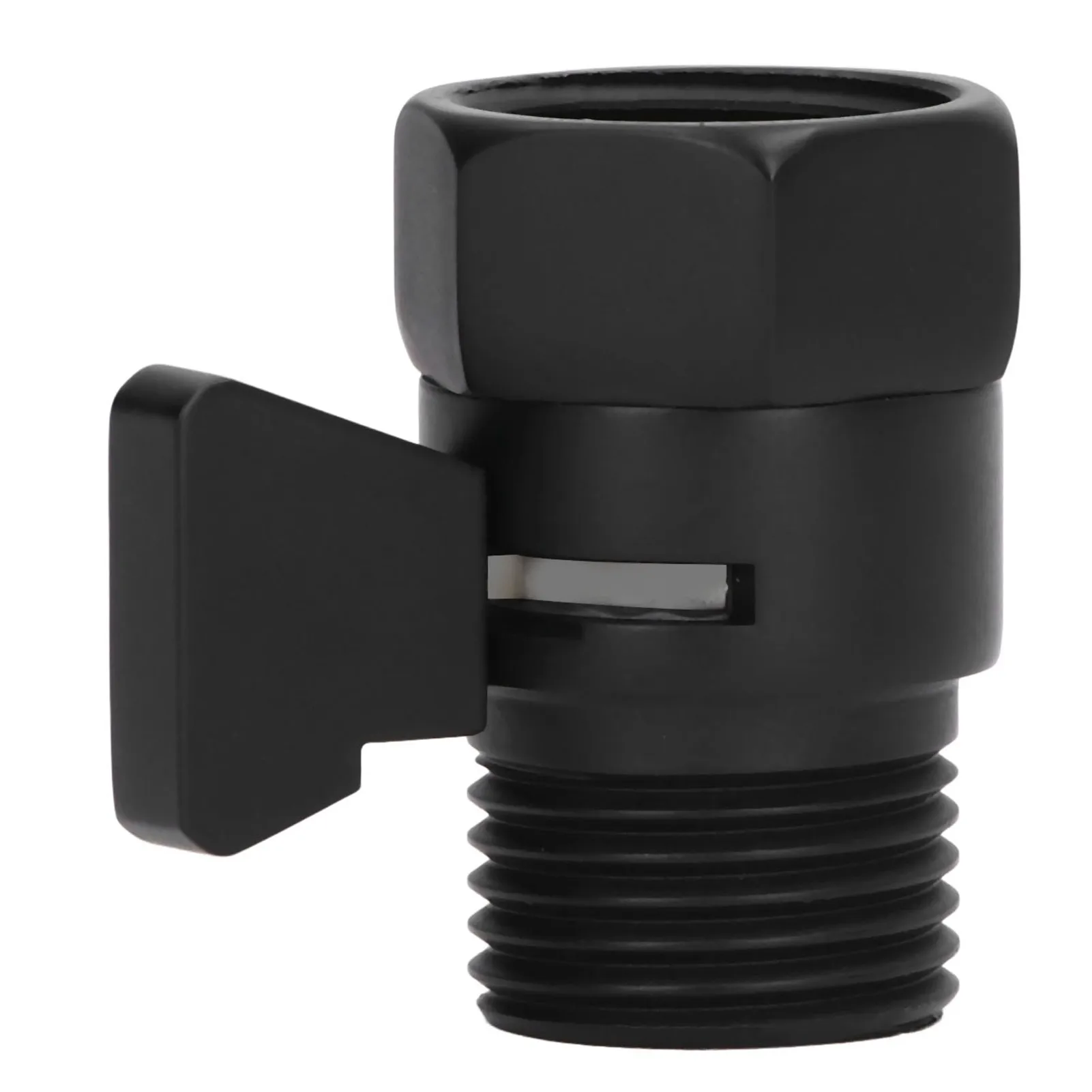 

G1/2 Brass Shut Off Valve Water Control Valve Black Bathroom Shower Head Sprayer Flow Control Stop Valve Switch Adapter