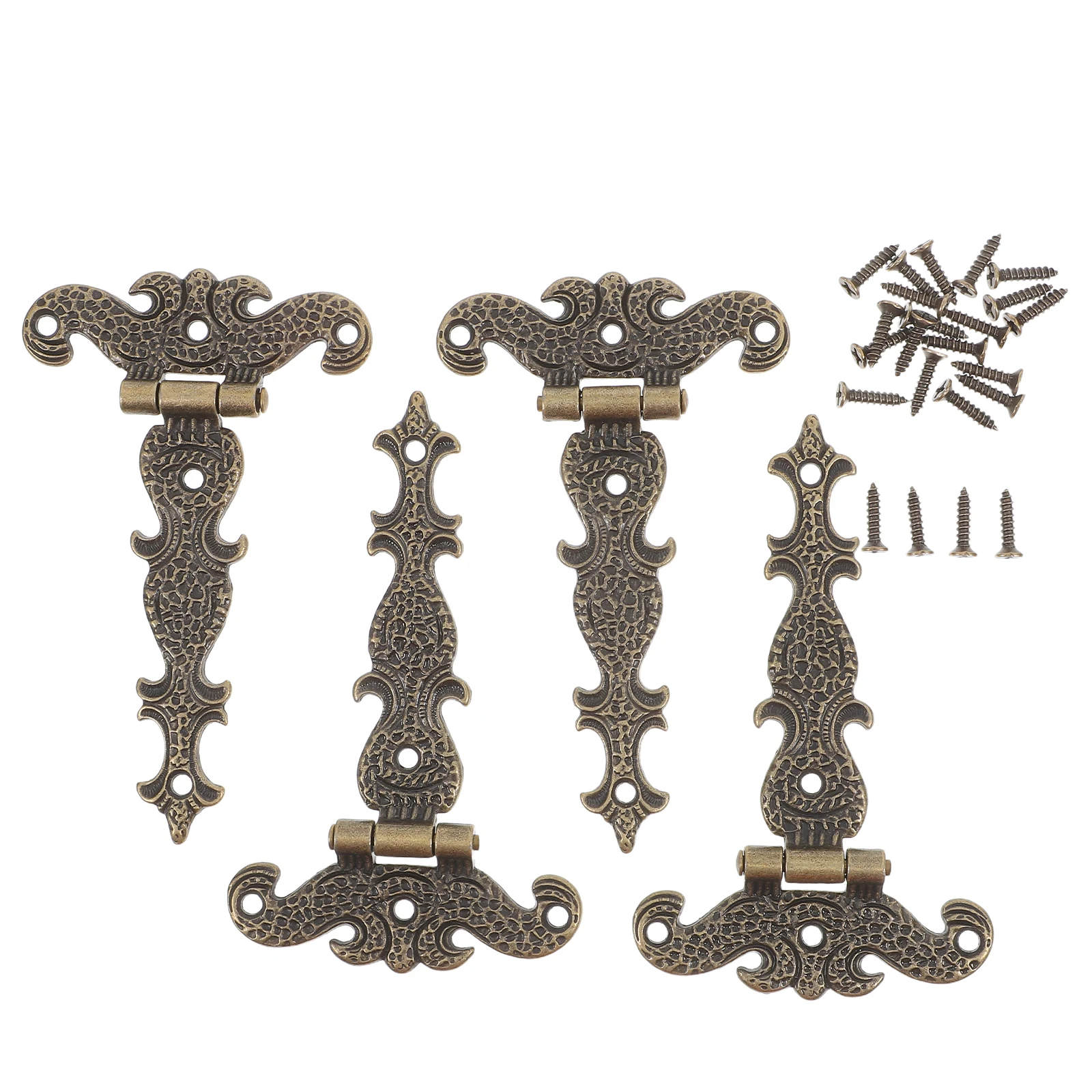 

4pcs Vintage Zinc Retro Box Decorative Small For Jewelry Boxes Wooden Furniture Cabinet Repair Replacement Alloy