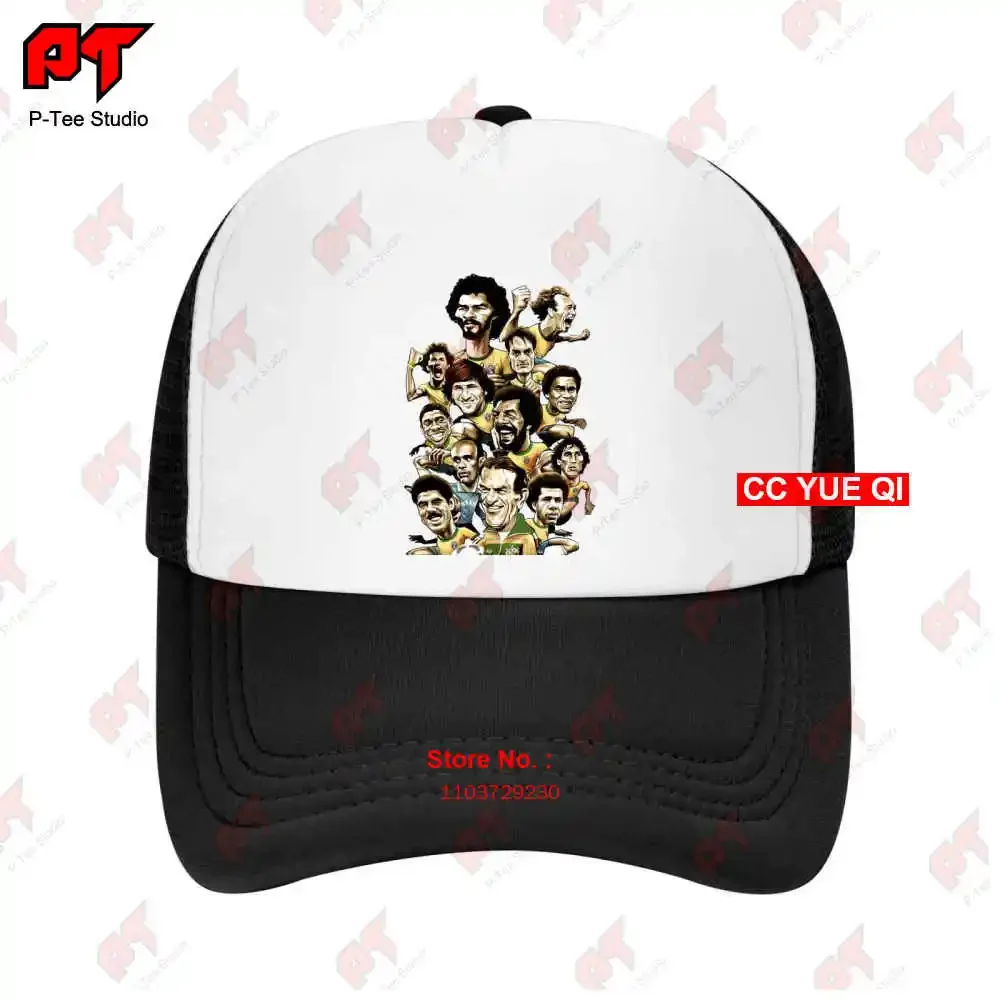 Caricatura Brasile 1982 Socrates Zico Falcao Baseball Caps Truck Cap Q3OG