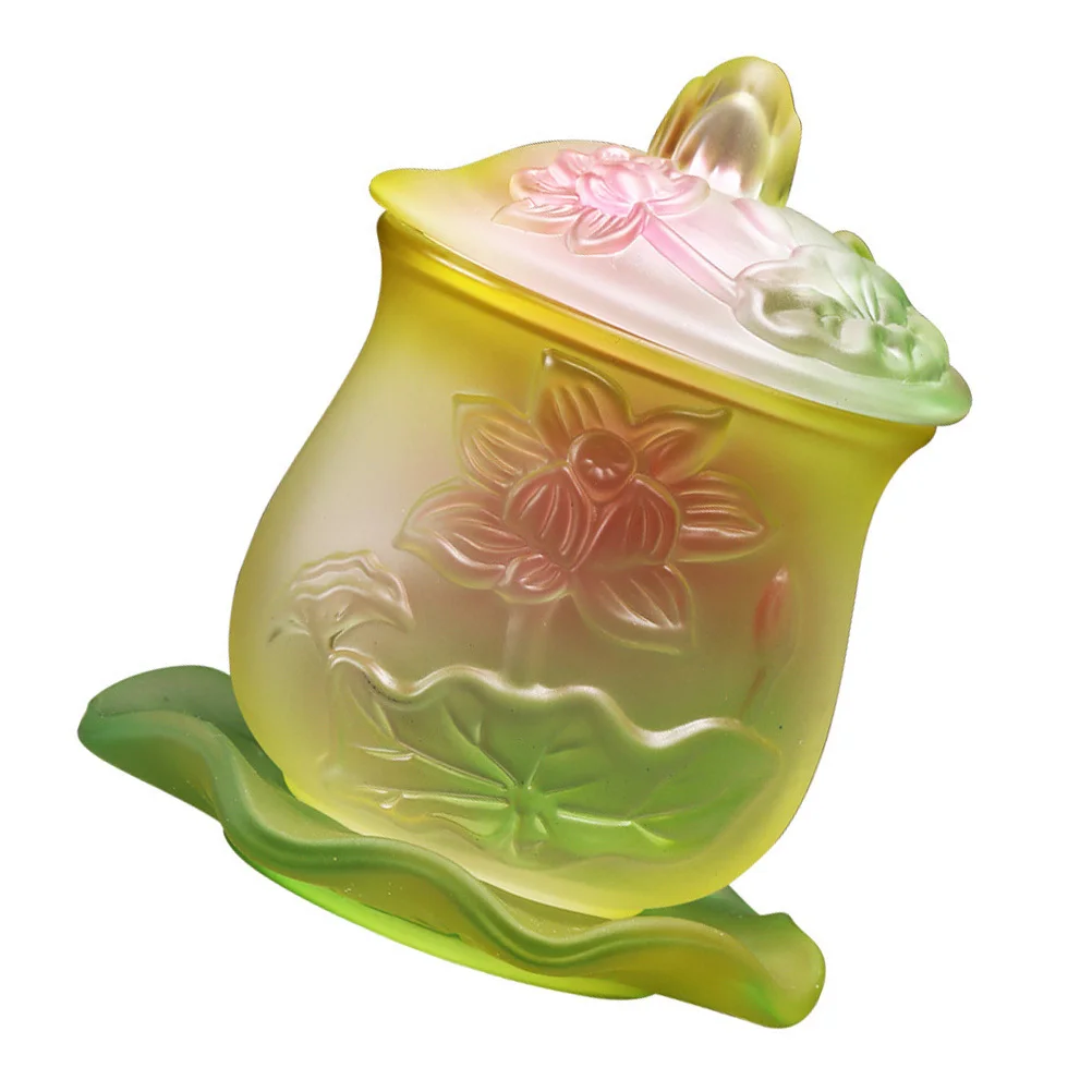 

1 шт., чашка для воды с изображением лотоса, изысканная форма, толстое дно, буддийский декор, чашка для святой воды, священные принадлежности