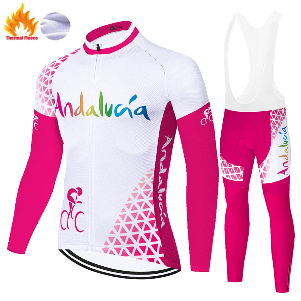 2023 ANDALUCIA Winter Thermal Fleece bicycle clothing fietskleding heren maillot cyclisme cycling jersey men roupa ciclista