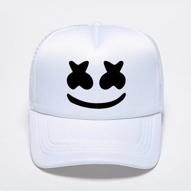 Kids Fashion Trend Marshmello Marshmello Electro-DJ Peripheral Sunshade Light Breathable Comfortable Net Baseball Cap