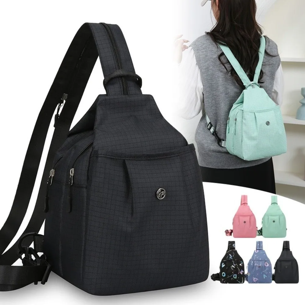 

New Oxford Fabric Backpack Large Capacity Multi Layer Chest Bags Multi-purpose Waterproof Crossbody Bag Unisex