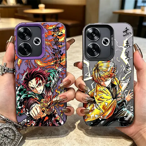 Demon Slayer Luxurious Hard Phone Case for Xiaomi Redmi Note 15 14 13 12 10 9 Pro Plus 4G 5G 12S 11S 10S  9S Matte Back Cover