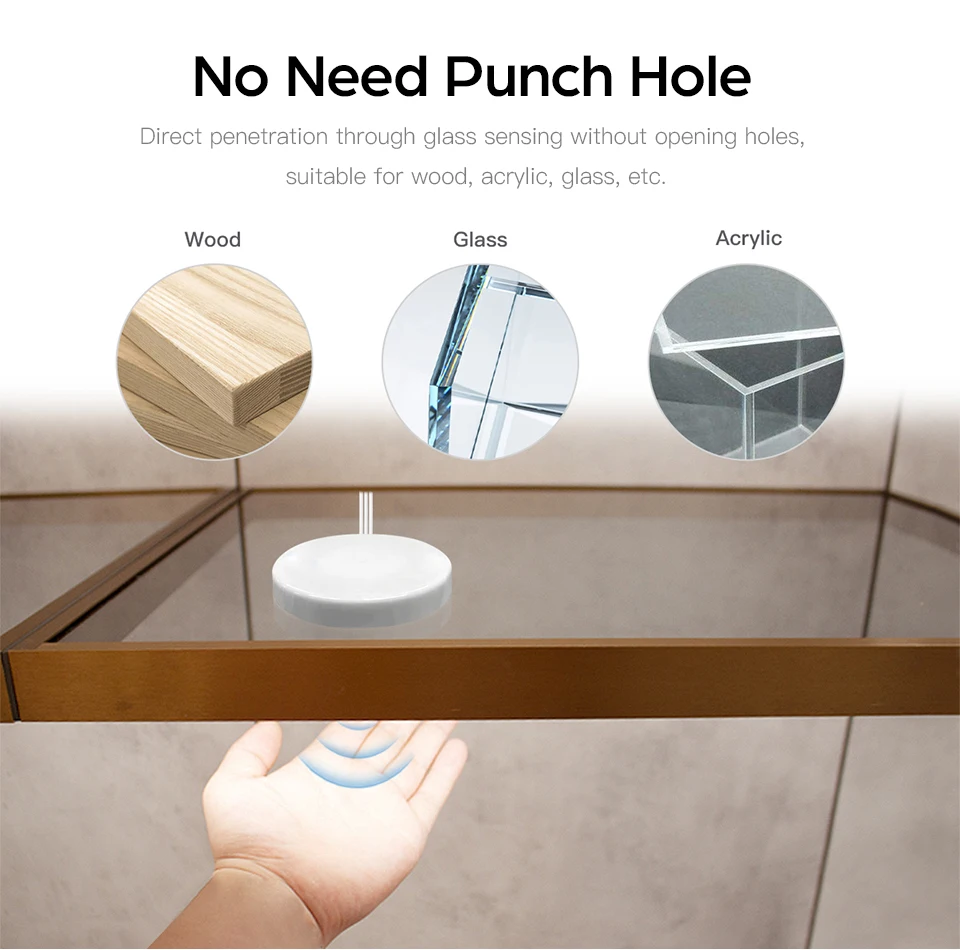 LED Dimmbare Touch Sweep Dimmer Sensor Durchdringung Schalter 12V 24V Holz Panel Touch Schalter für LED Streifen licht Bar Beleuchtung – Detail 5