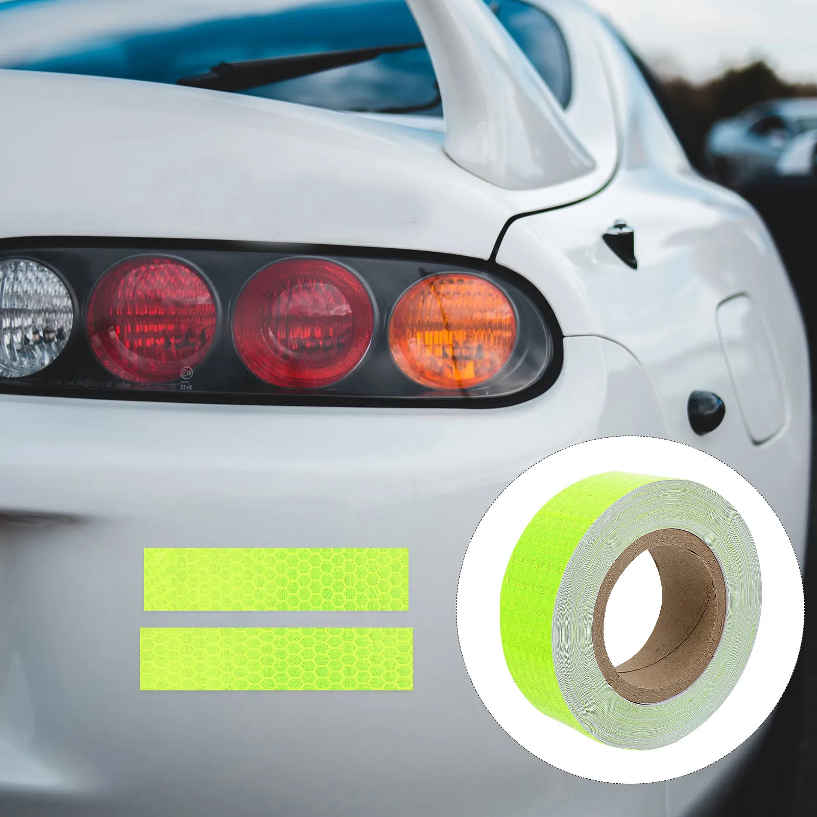 

Reflective Warning Tape 5M Weatherproof Luminous Safety Strip for Vehicles Road Markings Home Use Night Fluorescent Tape