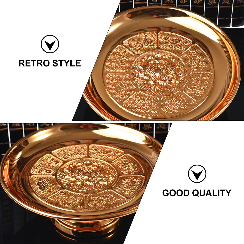 

Lotus Fruit Plate Storage Trays Blessing Serving Decorative Platter Blessings Food