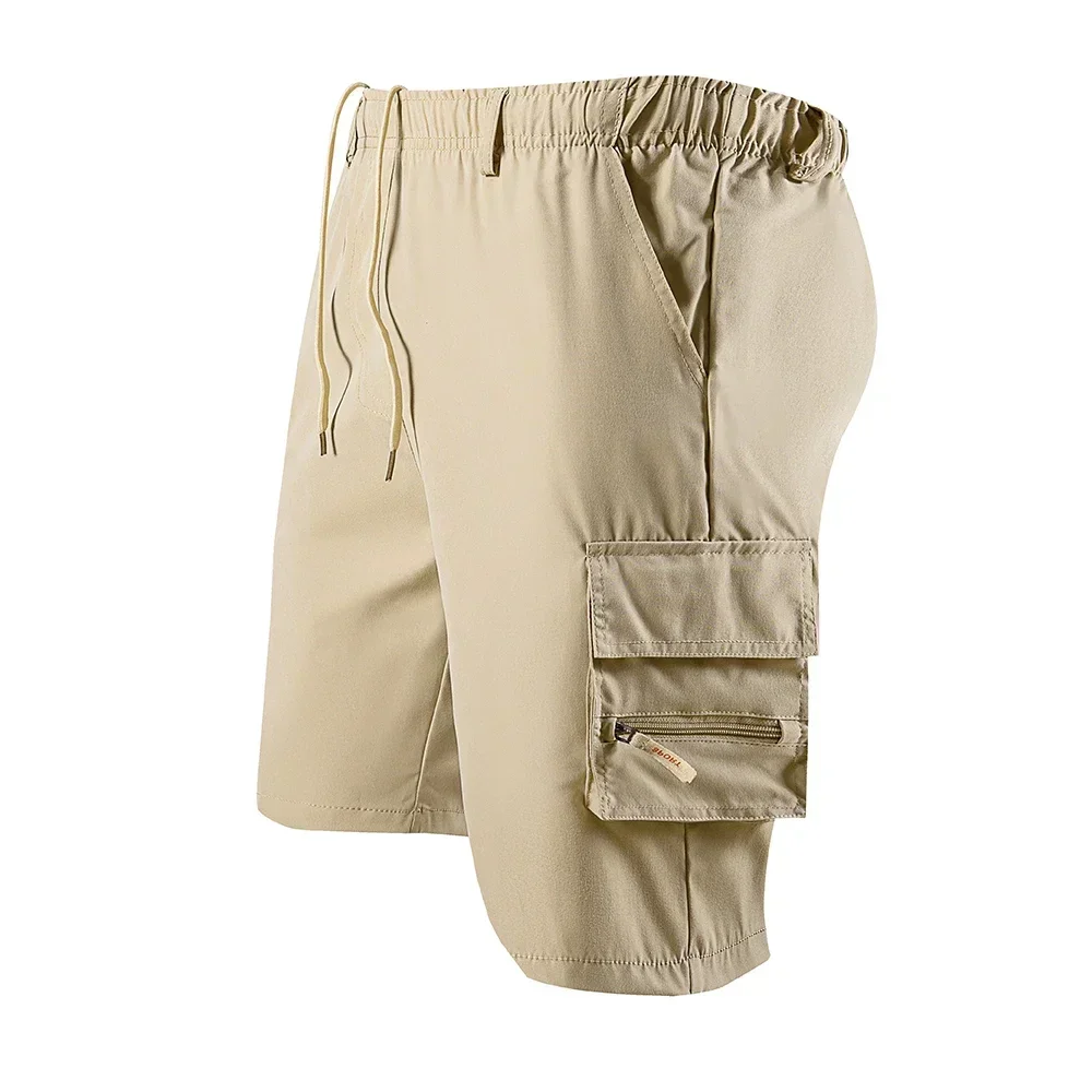 Herren-Shorts, lockere, große Overalls mit mehreren Taschen, Sommer-Cargo-Shorts, bequeme Hosen, Outdoor, lässig, Sport, Strandhose – Detail 5