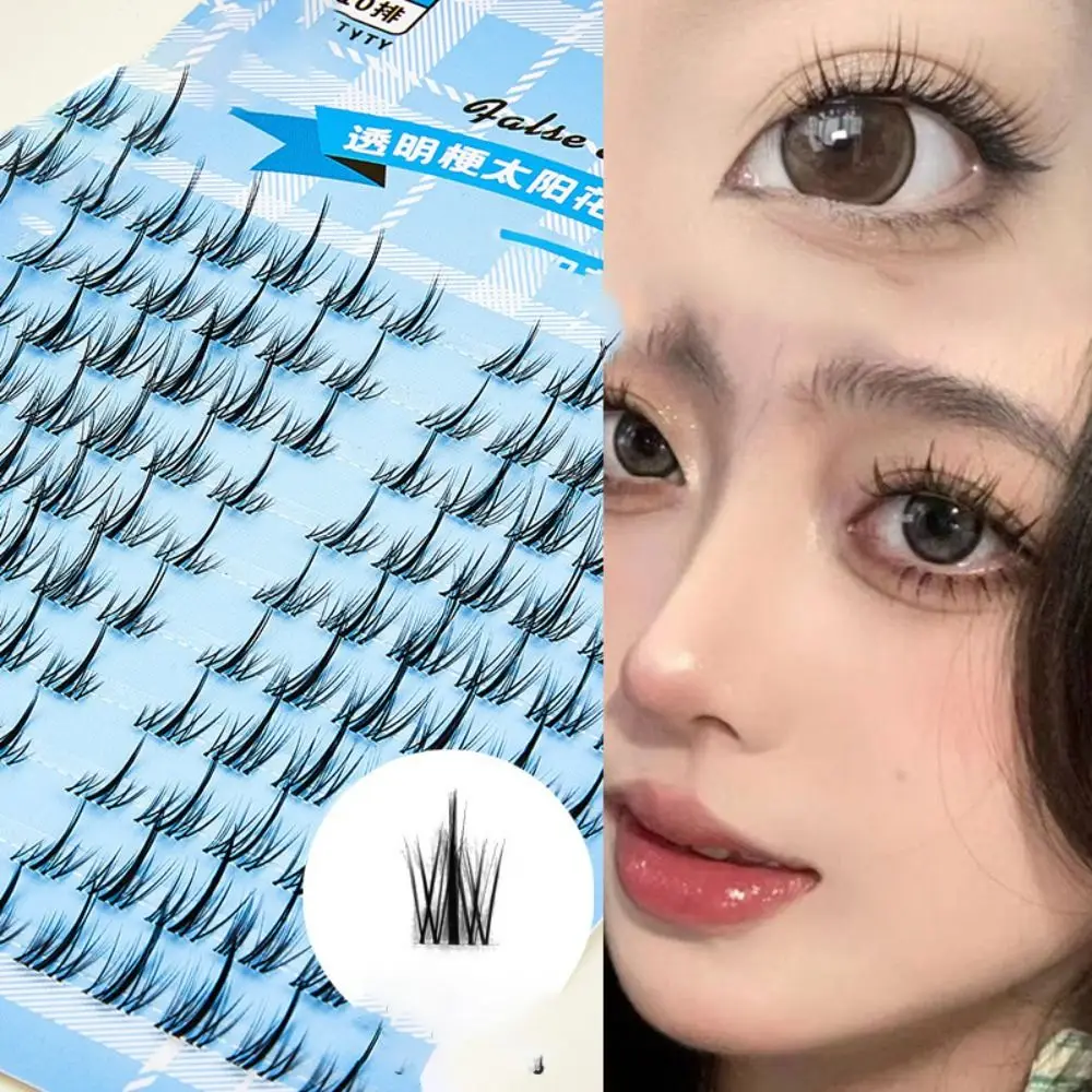 Natural Sunflower False Eyelashes Lovable Hard Stem Lazy Trilogy Fake Eyelashes Clusters Large Capacity Segmented Eye Lashes