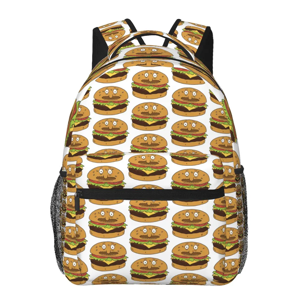

Bob As A Burger Backpacks Boys Girls Bookbag Children School Bags Cartoon Travel Rucksack Shoulder Bag Large Capacity