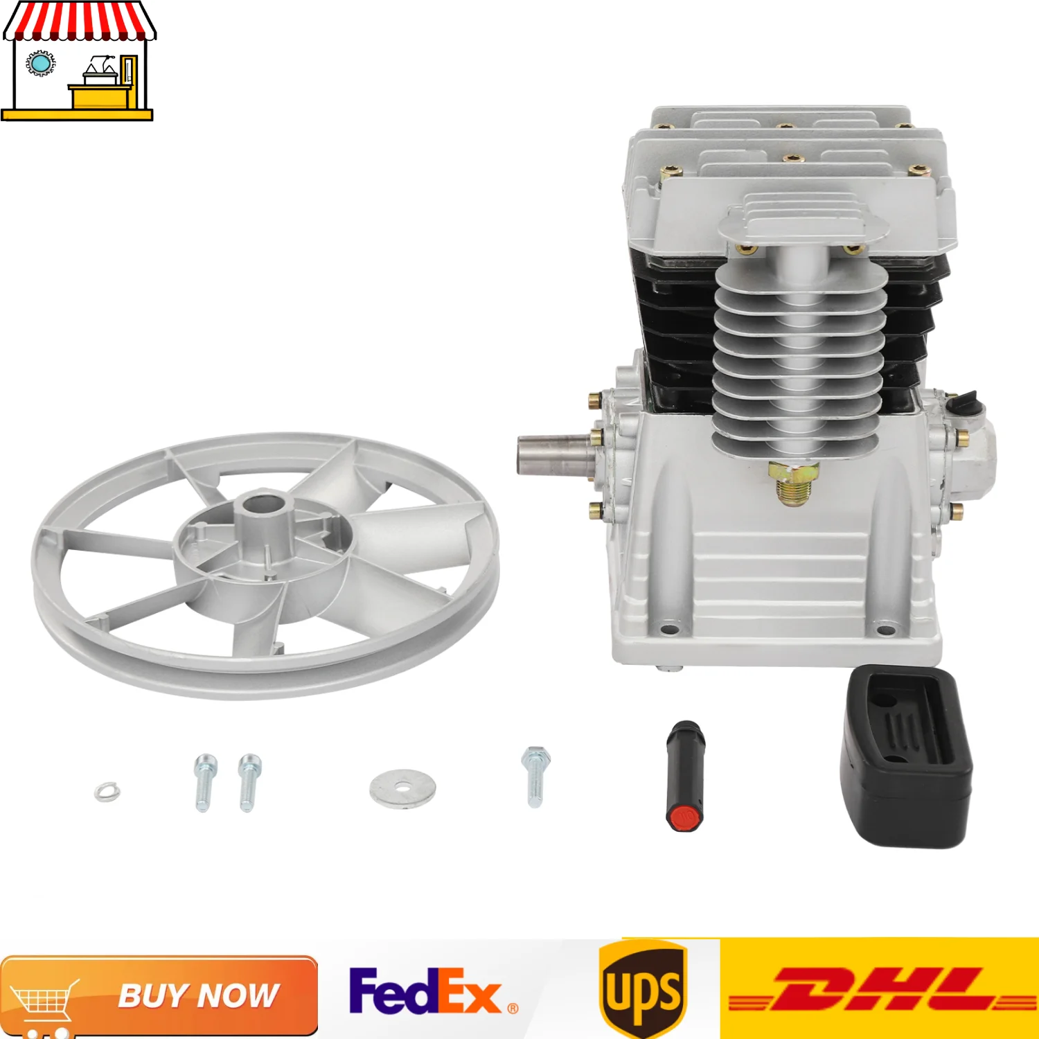 

1500W 2HP Air Compressor Pump Head| 52.83Gal/min Air Compressor Replacement Parts