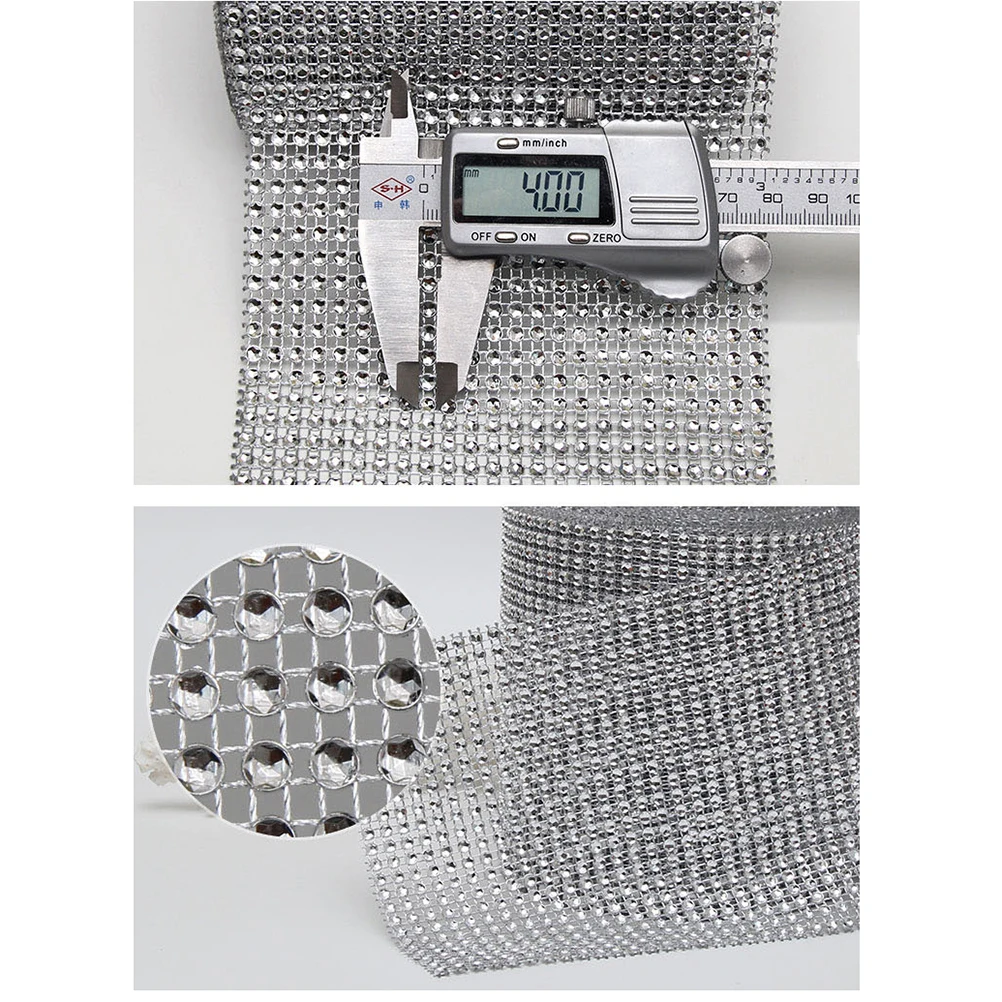 

Sparkling Rhinestone Ribbon Mesh Roll Wedding Cake Decorations Centerpieces Tables Bouquet Costumes naments