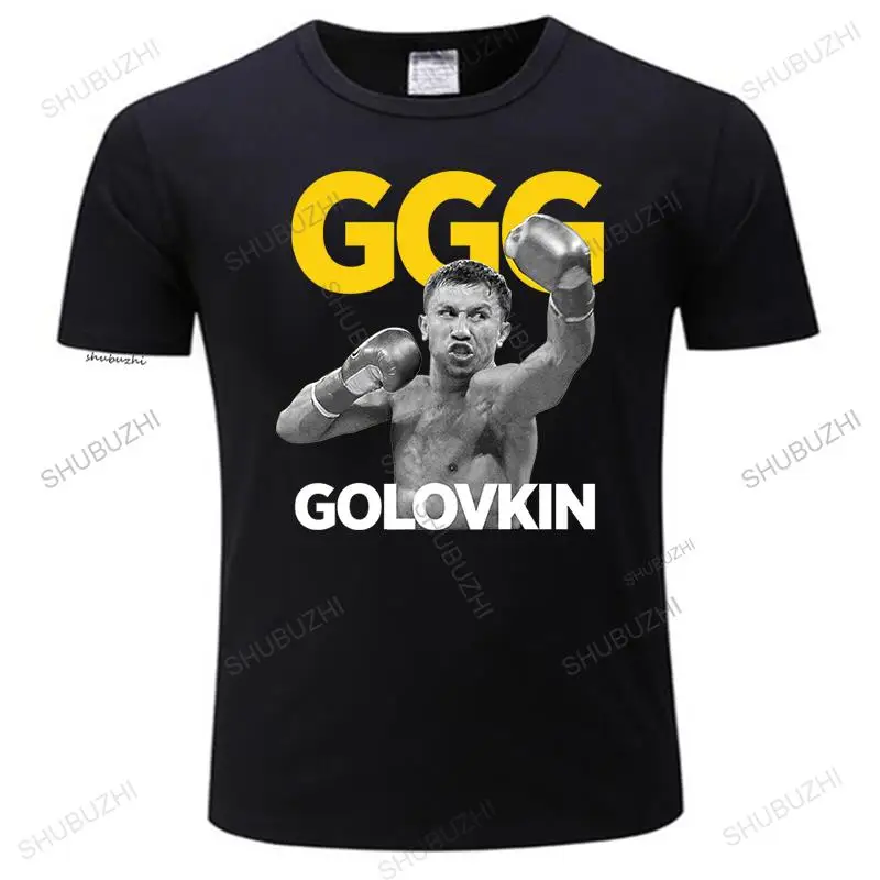 NEW GGG GENNADY GOLOVKIN POSTER MEN'S BLACK SIZE S TO 2XL  T-SHIRT EN1 Cotton High Quality Tops brand cool Tee Shirt