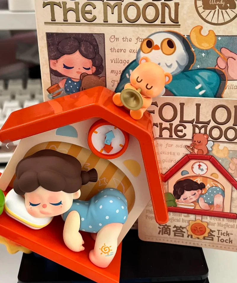 

Spot Genuine Wendy'S Fourth Generation Follow The Moon Series Trendy Play Blind Box Figurine Desktop Ornament Doll Festival Gift