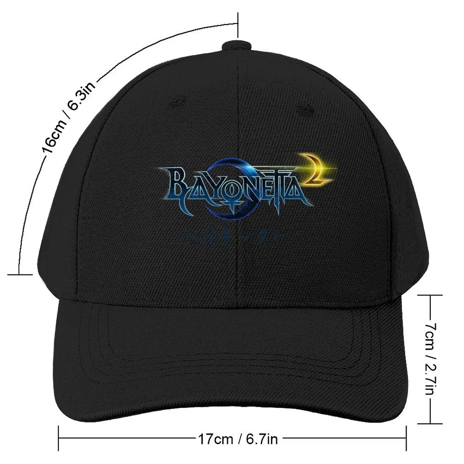 Bayonetta 2 Japanese Text Baseball Cap black Dropshipping Men's Women's