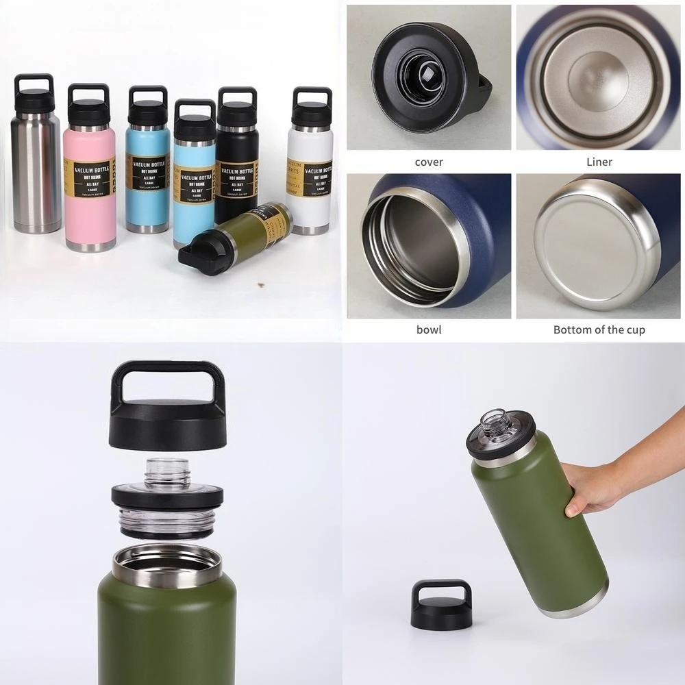 

Новая изолированная бутылка для воды большой емкости, портативный автомобильный термос для улицы, термос из нержавеющей стали 304, 36 унций