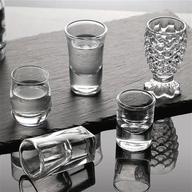 6PCS Luxury Crystal Transparent Glass Cup Glass Bullet Shot Glass Set | Baijiu & Spirit Tasting Cups | Creative Gift Choice