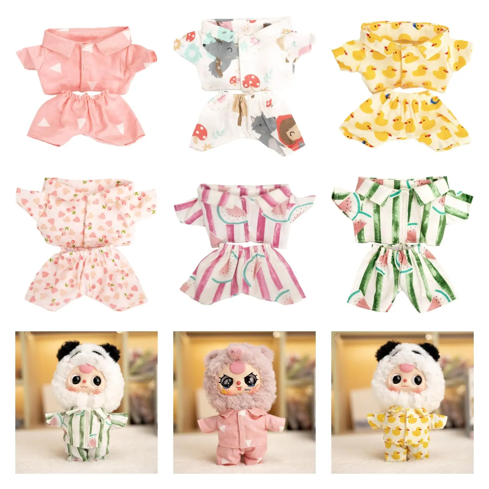 Doll Outfit Set for Girls, Gift Idea for Mini Dolls, DIY Clothing for Kids