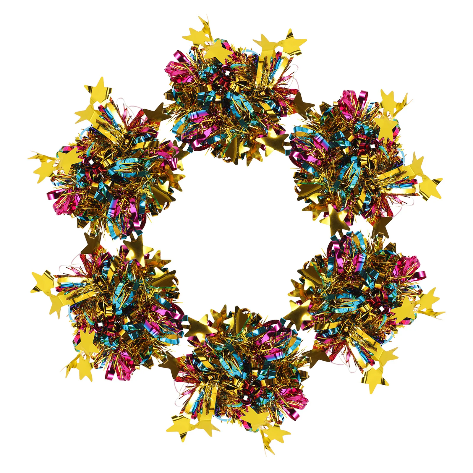 Pompones de porristas metálicos brillantes, accesorios de animadora con purpurina y flores para deportes, escuadrón de baile, portátiles y reutilizables, 6 uds.