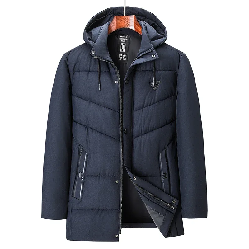 

Пуховики, верхняя одежда, хлопковая ветровка, мужская куртка-пуховик с длинными рукавами, теплая деловая повседневная мужская одежда, мужские куртки, ветрозащитные