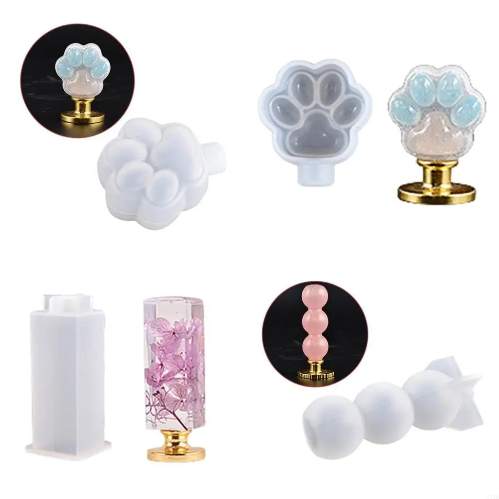 Envelope Wax Seal Handle Silicone Mold for Stamp Art Decor Crystal Molds