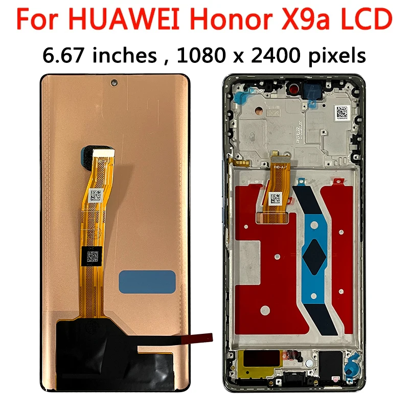 New x9a LCD  For Huawei Honor X9a LCD Display Screen 10 Touch Digitizer For HonorX9a Display RMO-NX1 Frame