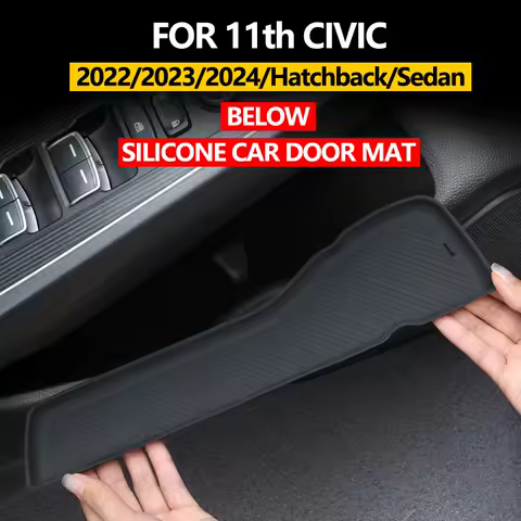 For 2022-2025 11th Civic Sedan Si Type R Hatchback Hybrid, door handle anti slip pad, door groove pad, storage pad, black