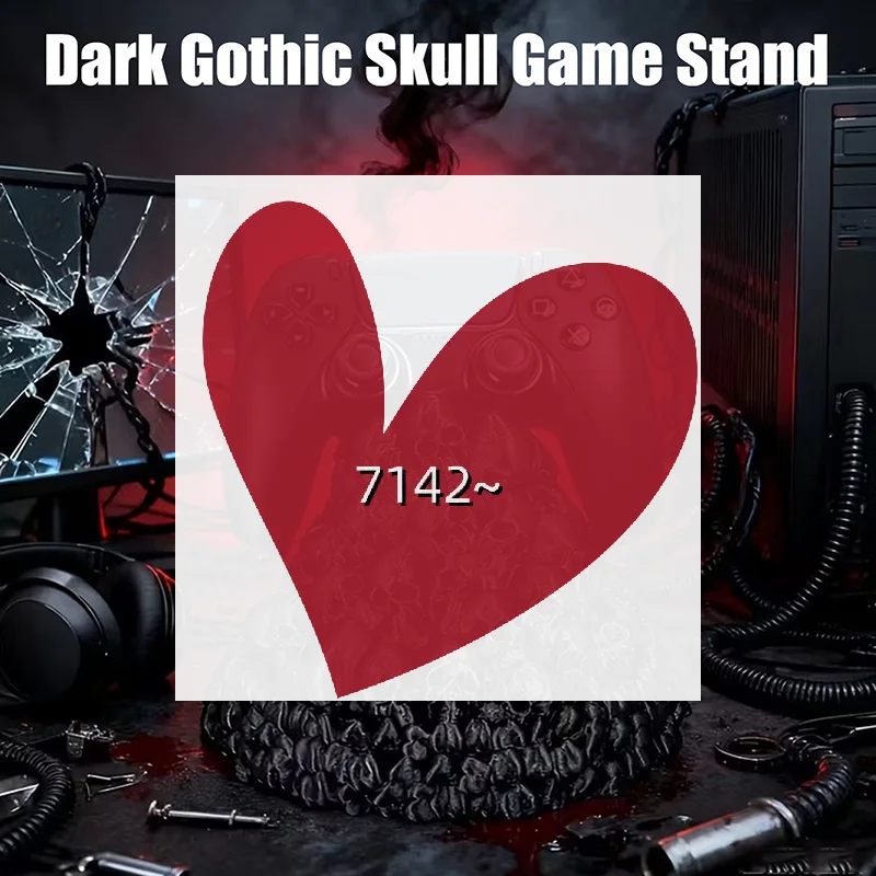 شخصية الجمجمة كومة أذرع التحكم في ألعاب الفيديو حامل رف شاشة الإبداعية تمثال وحدة تحكم سطح المكتب تخزين قاعدة الديكور