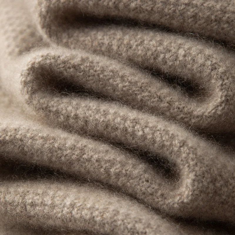 Men's V-neck Sleeveless 100% Pure Goat Cashmere Vest Casual Business Knitted Autumn Winter New Pure Color Fashionable Men's Vest