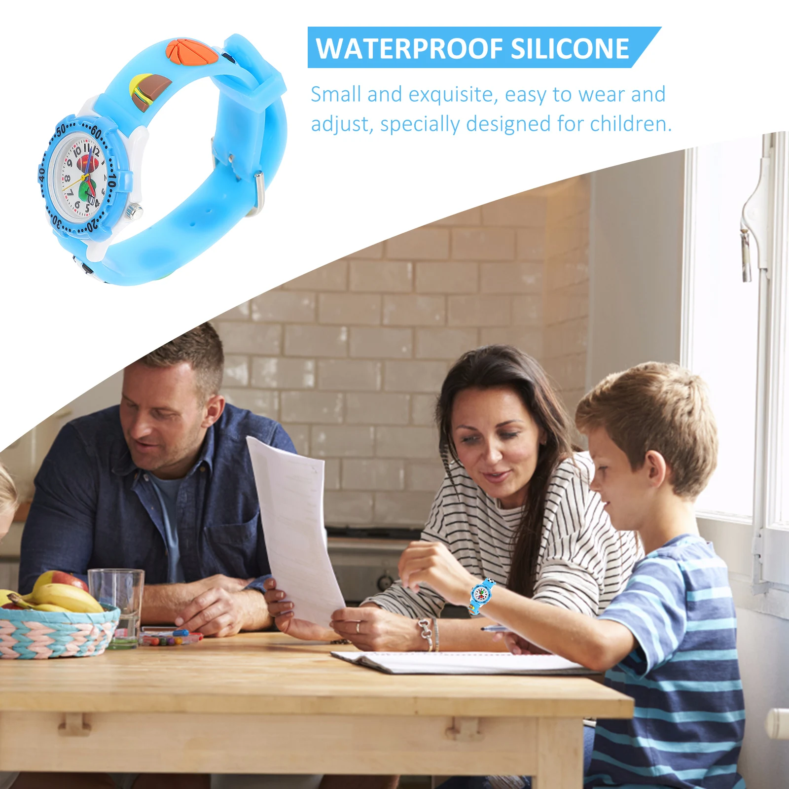 Sports Waterproof Wristwatch Child Football Cartoon Children Rugby Style Sports Watch for Kids Kids Watch Gift