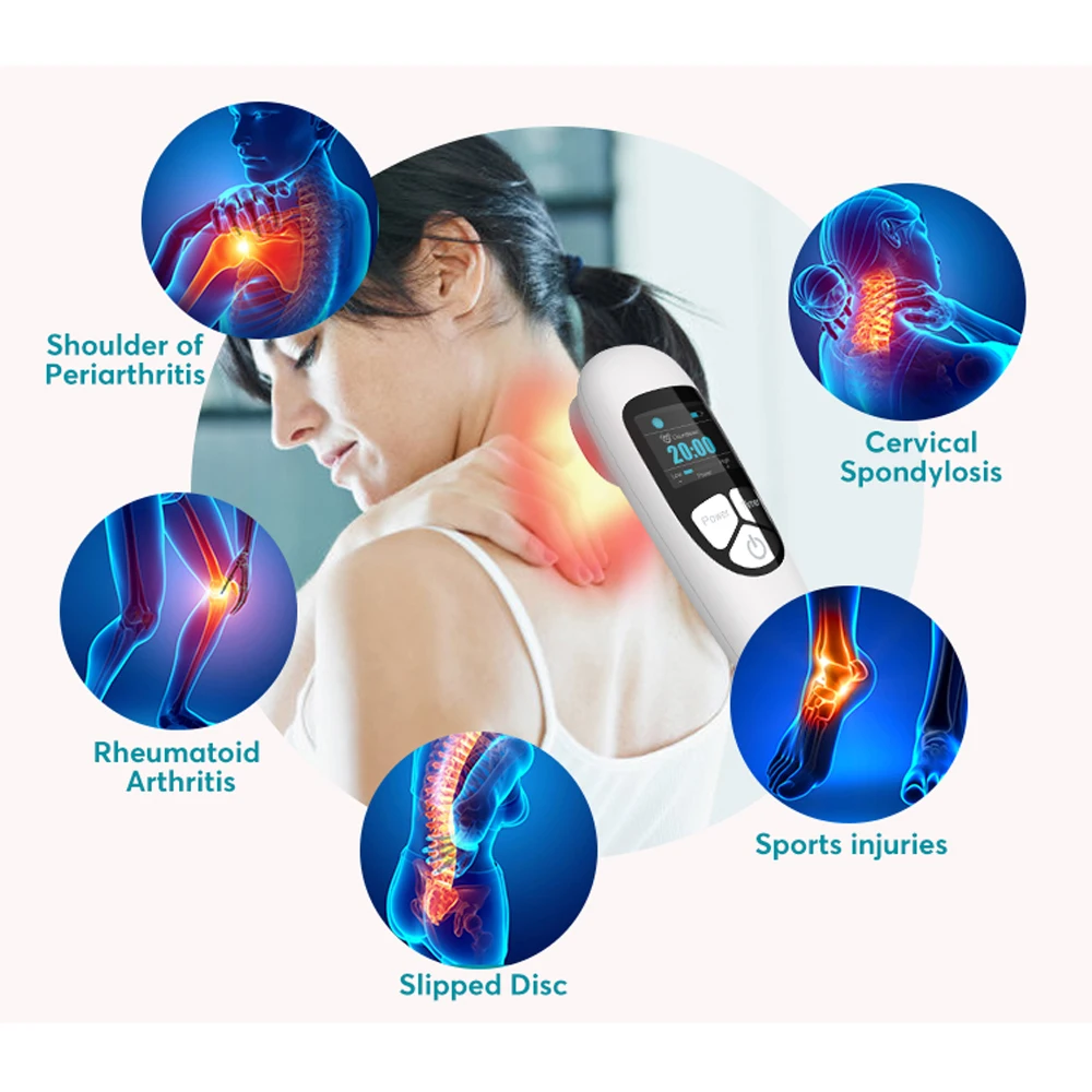 Wound Healing Low Level 650nm 808nm Soft Cold Laser Therapy Physiotherapy Device Infrared Laser Pain Relief Device