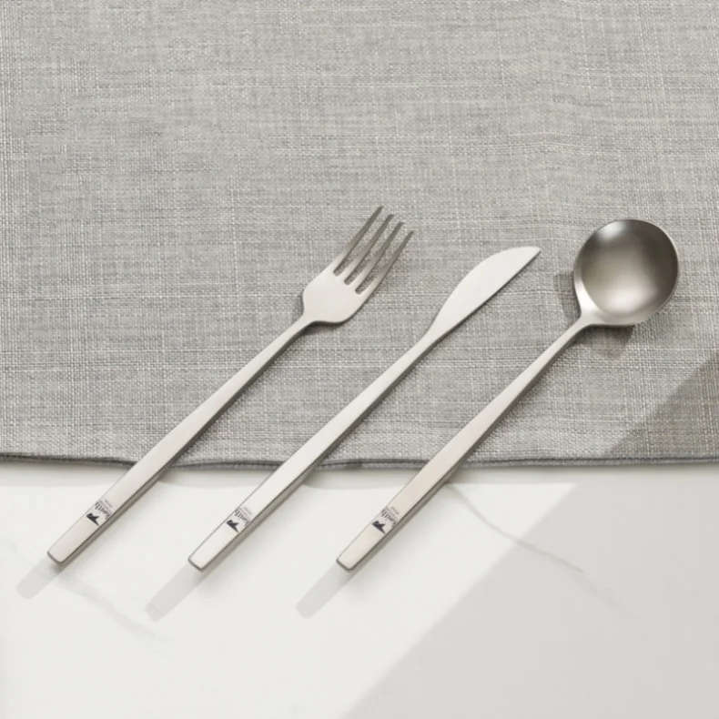 Keith 3-piece Set Pure Titanium Knife Fork Spoon Thickened Bacteriostatic Dinnerware Outdoor Camping Travel Picnic Tableware