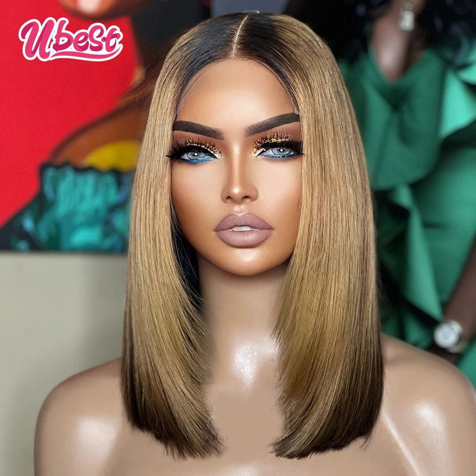 

Ombre 1b 27 Colored 13X6 13X4 Straight Transparent Lace Front Wig 100％ Human Hair 200％ Density Brazilian Hair Lace Front Wigs