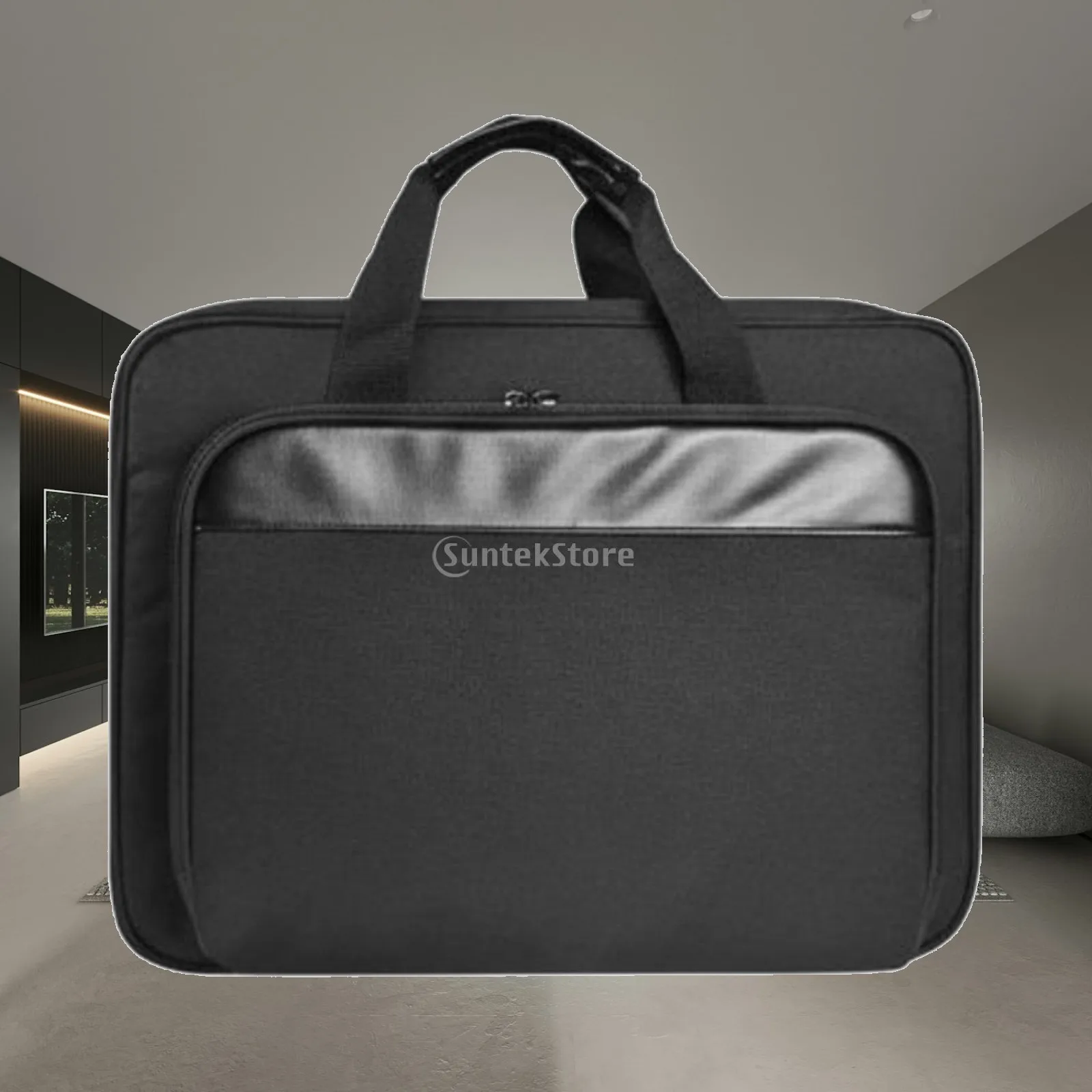 Printer Storage Case Double Compartment Laptop Bag Large Capacity Oxford Cloth Portable Case for Business Travel