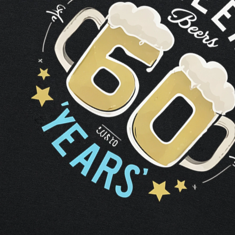 Cheers Beer 60th Anniversary Party Dad Father T-Shirts Herren Damen Mode Casual T-Shirt Loose Oversized Streetwear T-Shirt – Detail 3