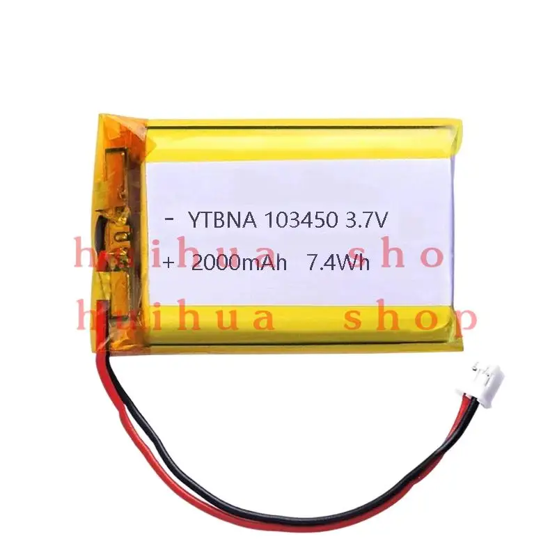 

High Capacity 103450 2000mAh ,3.7V Rechargeable Polymer Lithium Battery, for PS4,Cameras, GPS, Bluetooth Speakers