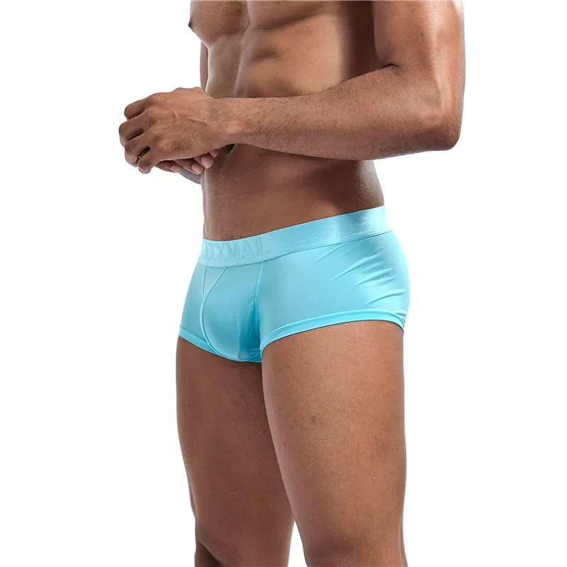 JOCKMAIL Thời Trang Gợi Cảm Băng Lụa Quần Lót Nam Mùa Hè Cực Quần Sịp Boxer Thoáng Khí Microfiber Bơi Nam Ba Lỗ Quần Short