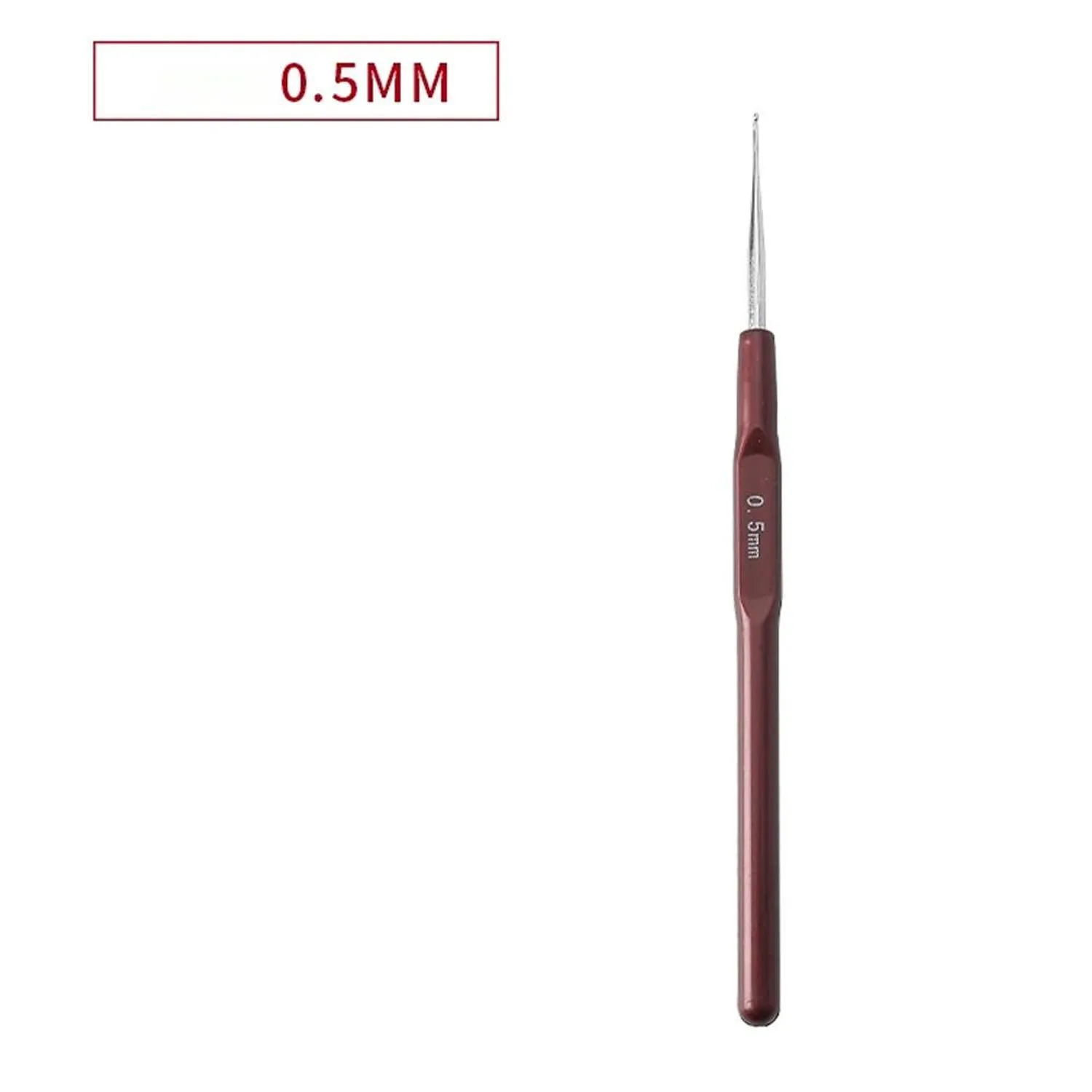 Alileader 4 Teile/los Häkeln Haken 0,5 "0,6" 0,7 "0,8 Mm Micro Haken Nadeln Für Perücke Machen Häkeln locks Zöpfe Weben Nadel Werkzeuge – Detail 7