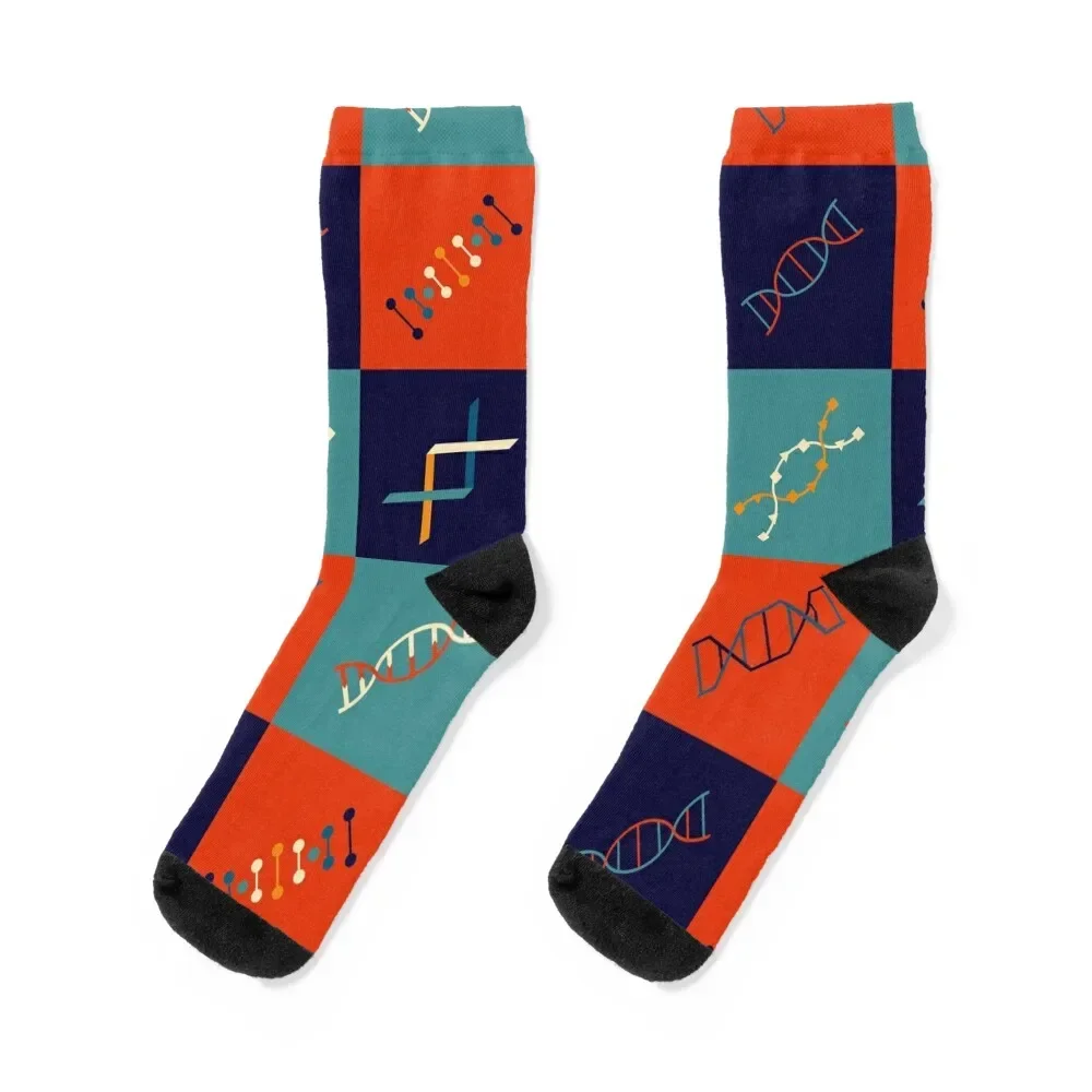 

DNA genetics stem biology pattern set Socks fashionable winter thermal loose Children's Socks Women's Men's