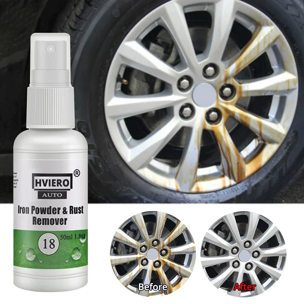 20/50/100ml Auto Paint Care Wheel Iron Spot Rust Remover Cleaning Agent Rim Cleaner Coating Cloth Remove Stain Car Foil Hard Wax