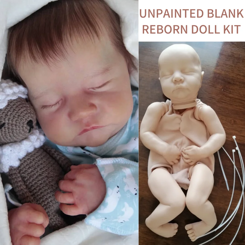 18 Inches Levi Bebe Reborn Baby Vinyl Unfinished Unassembled Doll Parts DIY Blank Doll Kit Mold