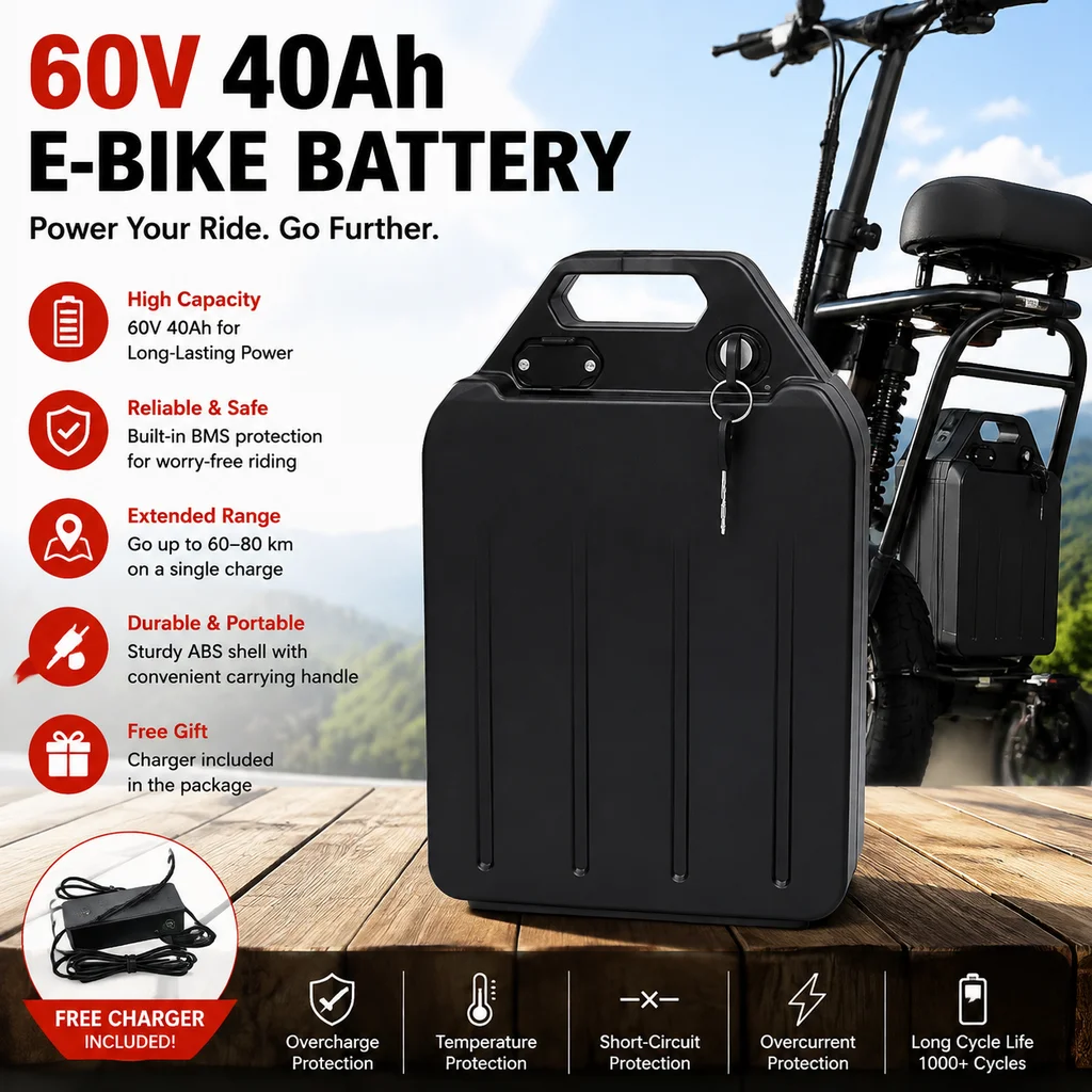 100% geeignet für Harley Elektromotorrad Elektroroller Batterie 60V 20Ah 30Ah 40Ah 18650 Lithium-Batterie