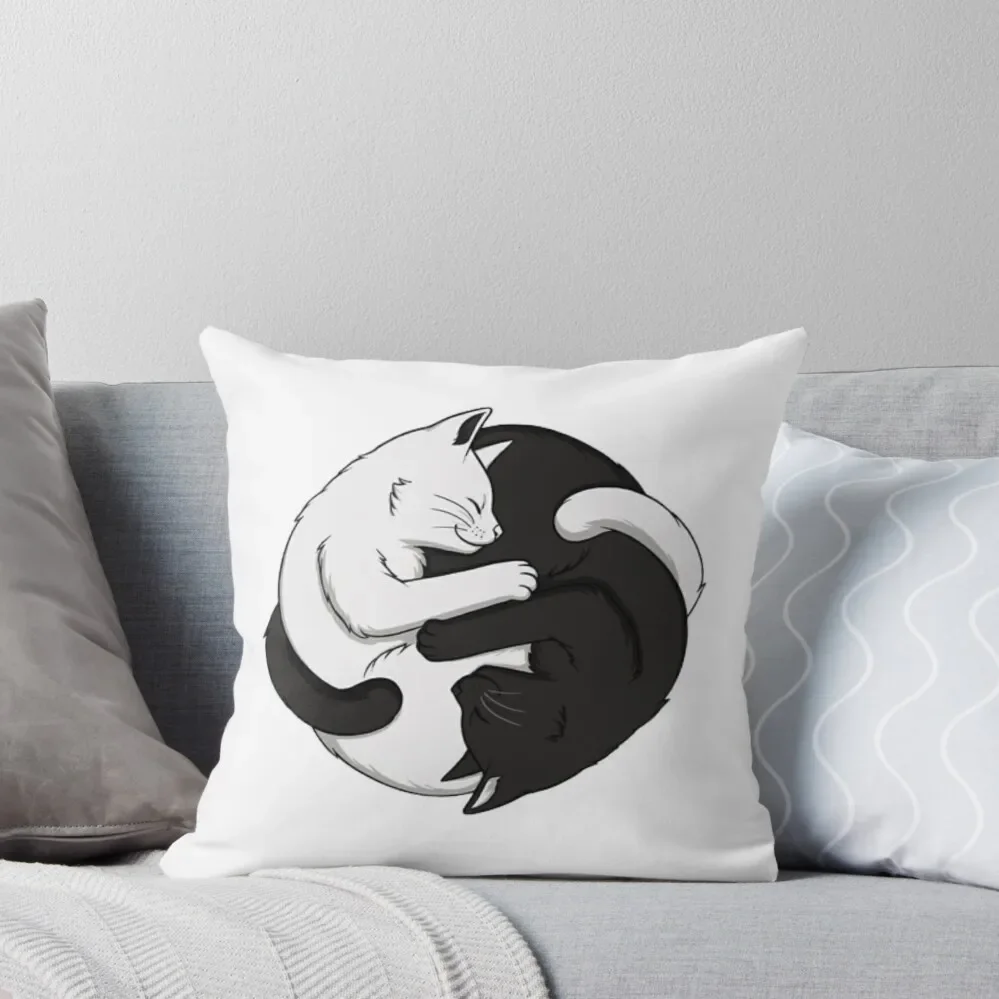 

Yin Yang Balancing Cats Throw Pillow Pillow Cases Decorative Cushion Cover Sofa Cushions christmas decorations 2025 pillow