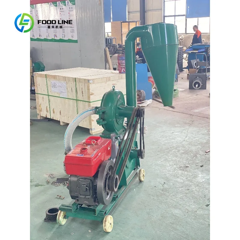 Customized Commercial Diesel Engine Corn Grinder Machine for Fine Powder Making Industrial Flour Milling Equipment